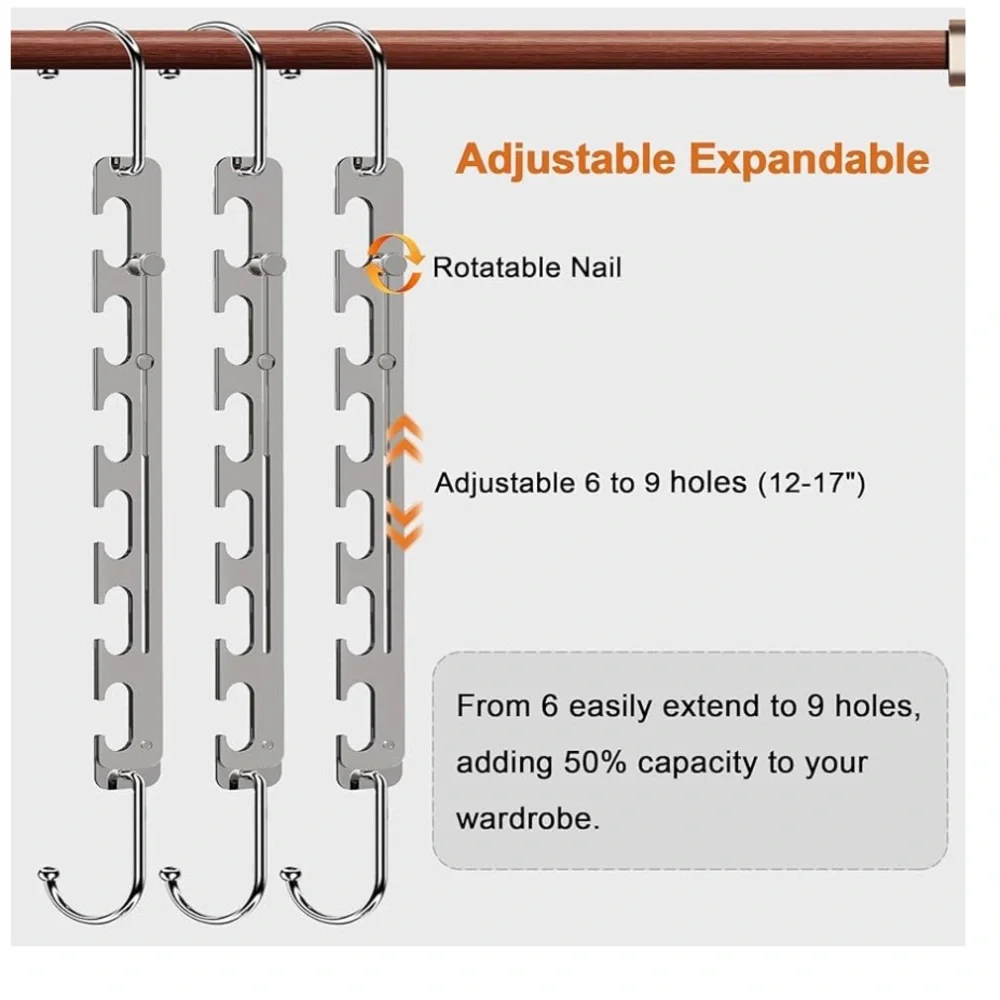 Space-Saving Adjustable “Magic Hanger”
